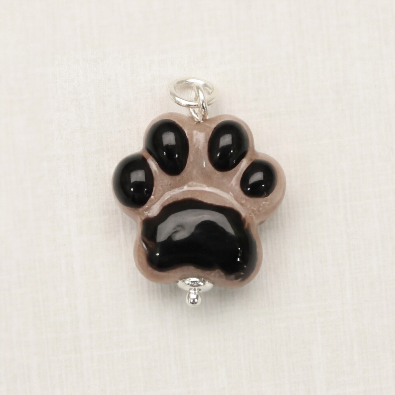 Pingente Patinha em vidro preto
